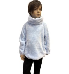 Mikina s rolákem FURRY BABY BLUE
