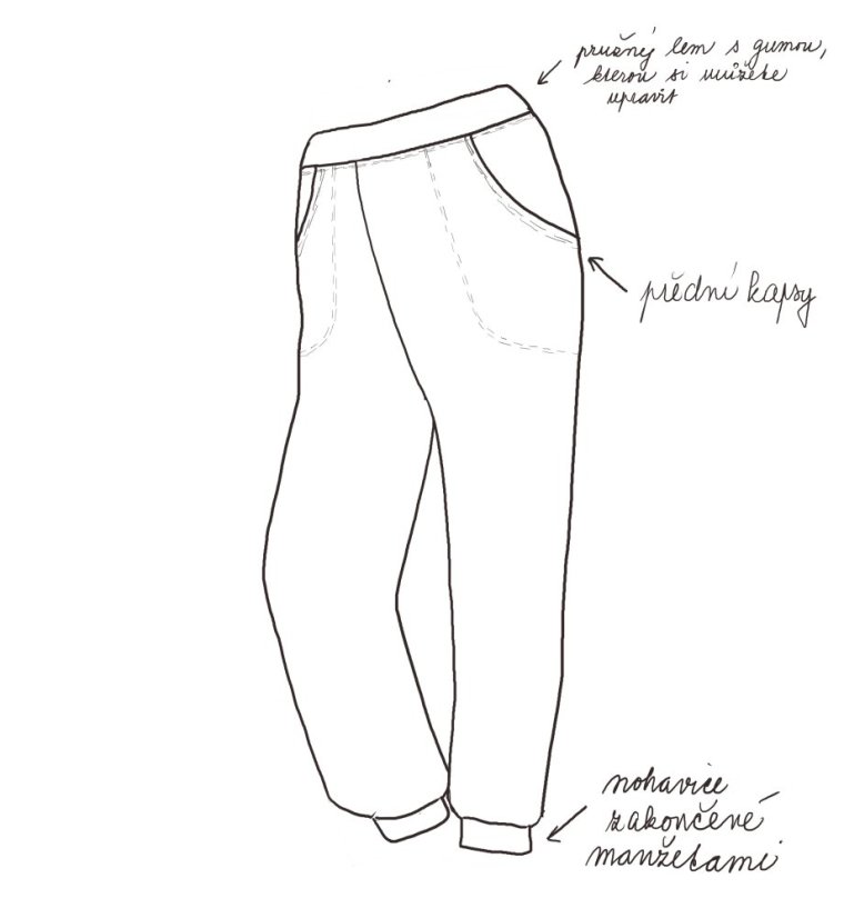 Dětské tepláky do manžety lehké