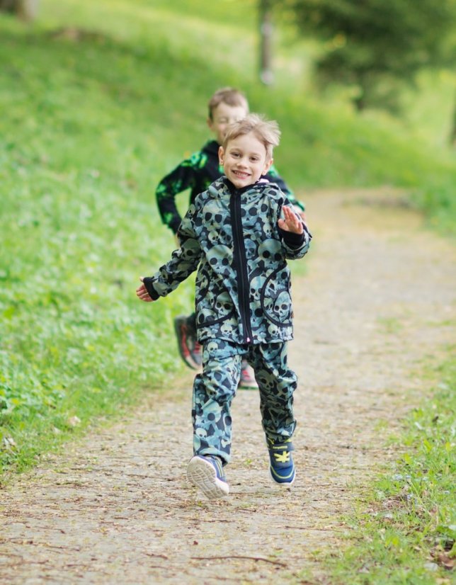 Dětská softshellová bunda s fleecem elastická