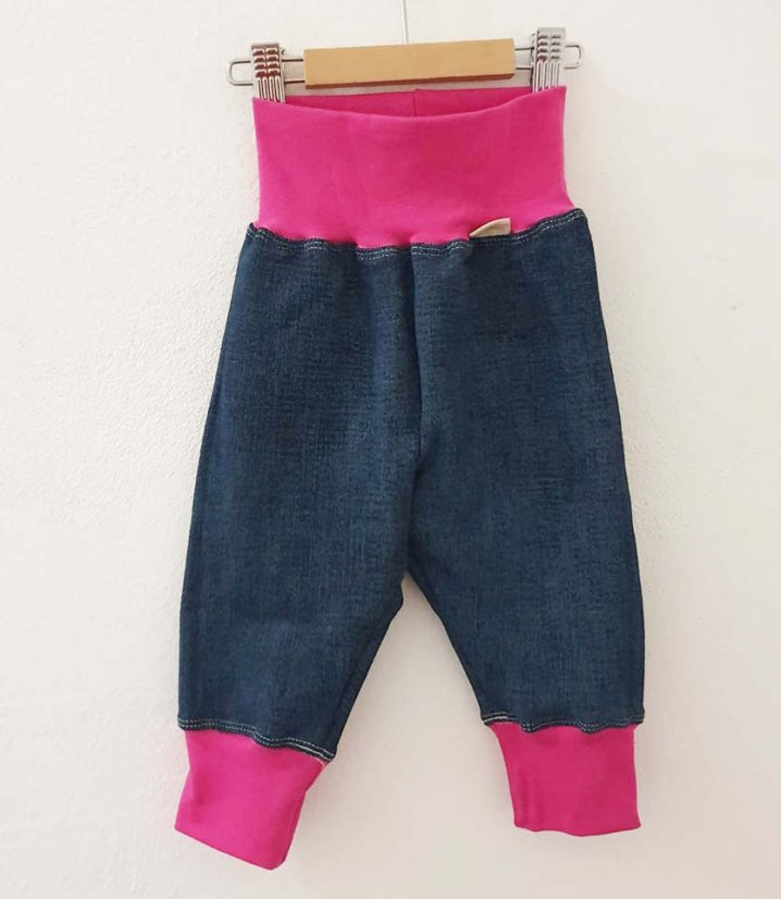 Rostoucí kalhoty GROW JEANS cyklam