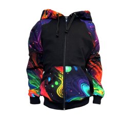 Pánska mikina ZIPPER DIGI GALAXY 3 BLACK