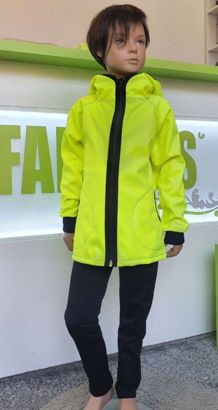 Dětské softshellové leginy s fleecem, černá klasika