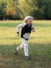 Dětská mikina na zip, malý stavitel černá