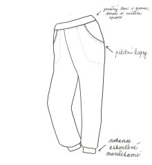 Dětské tepláky Thin lehké, herní dimenze
