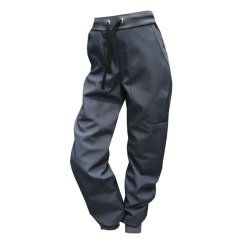 Dětské softshellové kalhoty THIN s fleecem, středně šedá