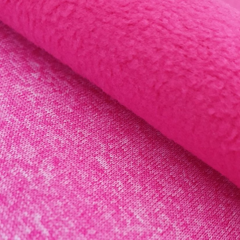 Detské softshellové legíny s fleecem, ružový melír