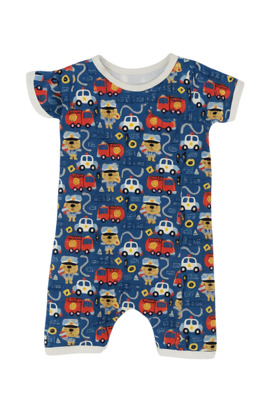 Dětský letní overal BAMBUS, veselé houkačky