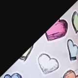 Barevná srdíčka-černá