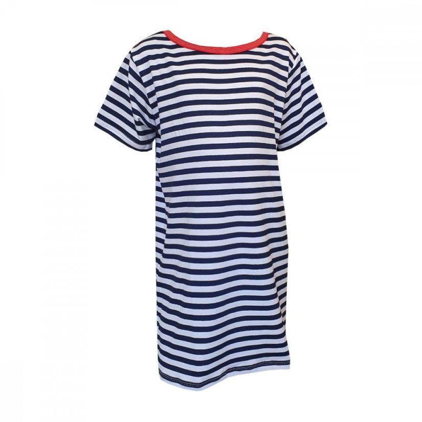 Dámské šaty OVERSIZE BAMBUS, navy námořník