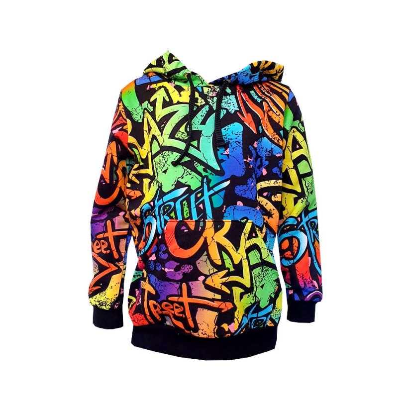 Dámská mikina s kapucí, graffiti boom Dámská mikina s kapucí, graffiti boom