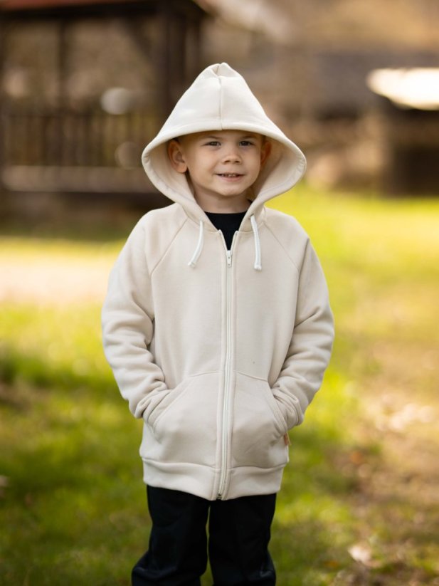 Detská mikina ZIPPER FLUFFY BEIGE