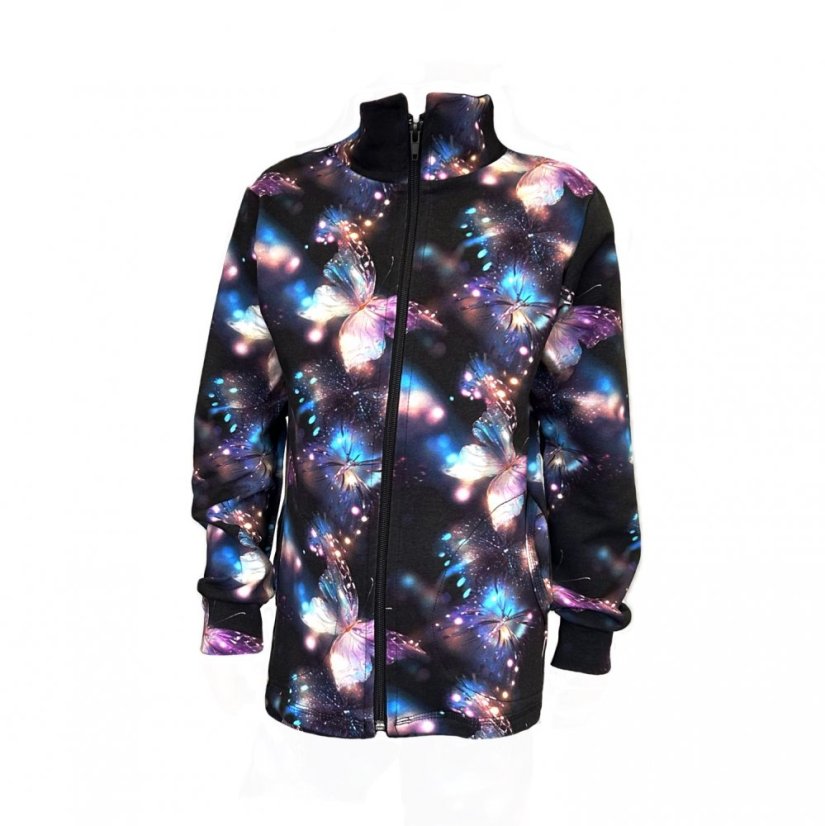 Detská tepláková súprava so zipsom, kúzelní motýliky