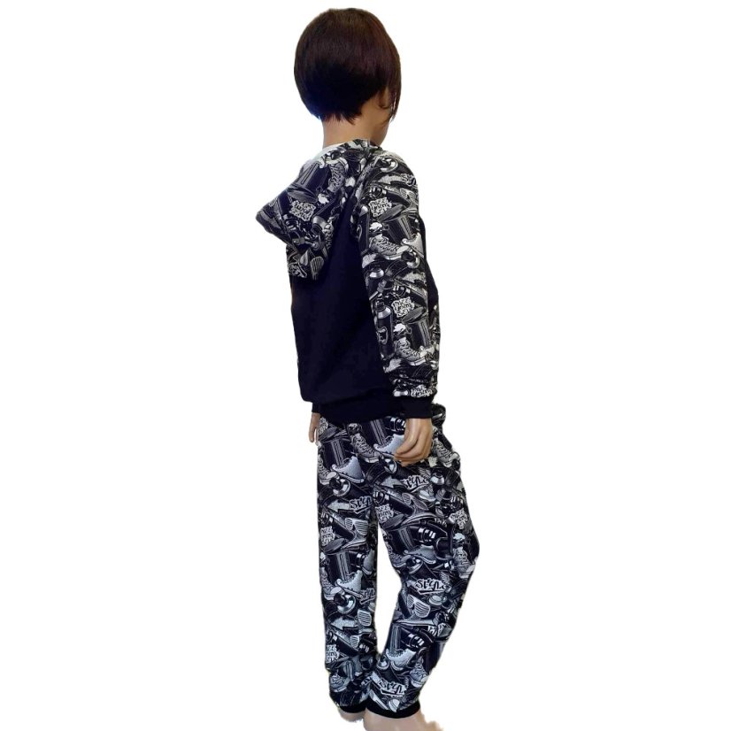 Detská tepláková súprava na zips, spreje a graffiti