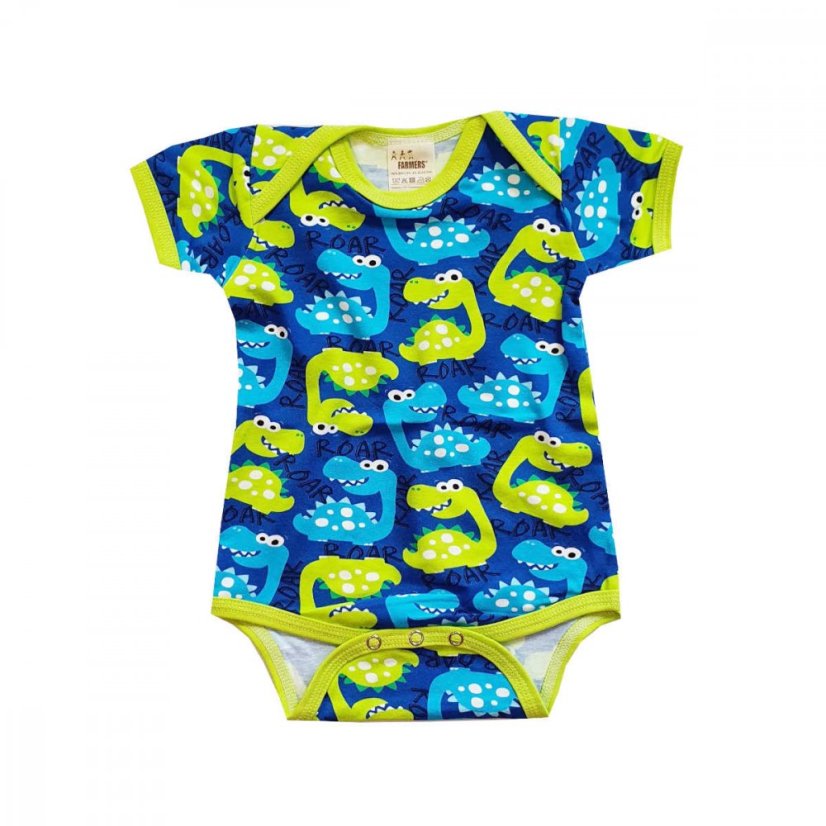 Dětské body, veselí dinosauři krátký rukáv
