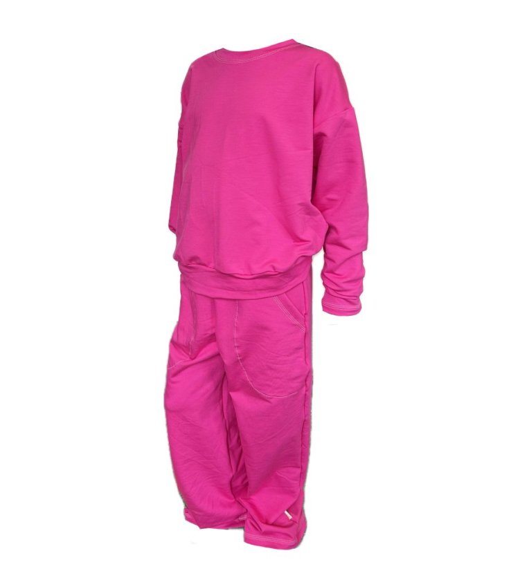 Dětské kalhoty TUBE MAX BAMBUS, sytě růžová