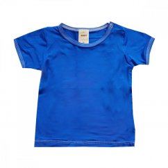 Dětské tričko BAMBUS royal blue s drukem