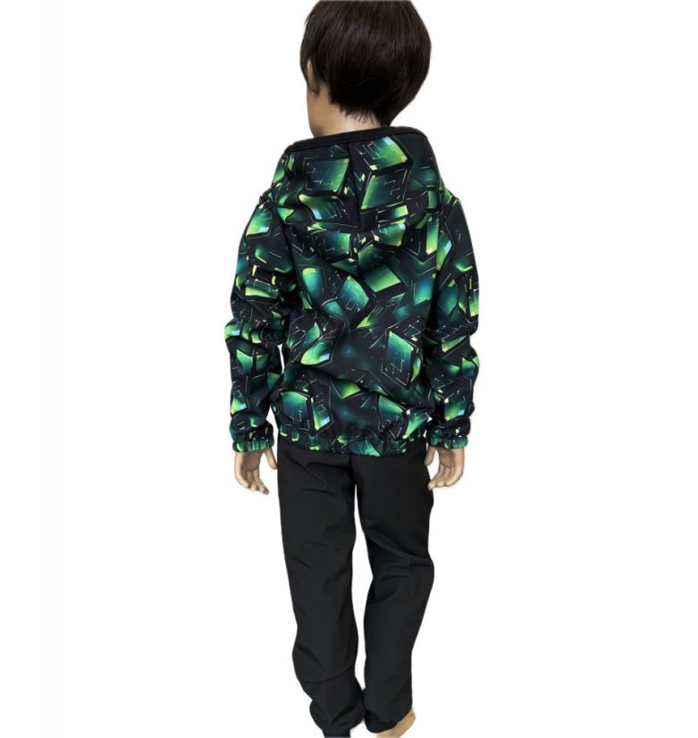 Dětská softshellová bunda NEW s fleecem, herní dimenze