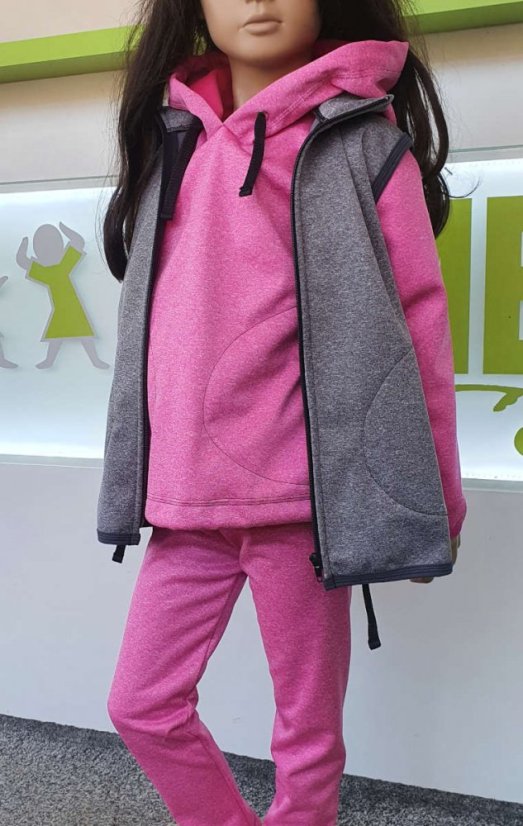 Dětská softshellová bunda přes hlavu