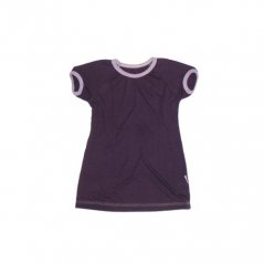 Dětské šaty krátký rukáv BAMBUS fialové (Velikost 92-98)
