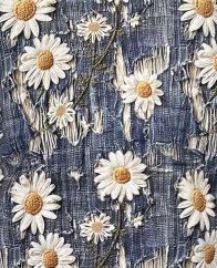 Dámská mikina ZIPPER DIGI JEANS FLOWERS 1