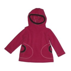 Dětská mikina s kapucí a kapsami microfleece cyklam (Velikost 92-98)