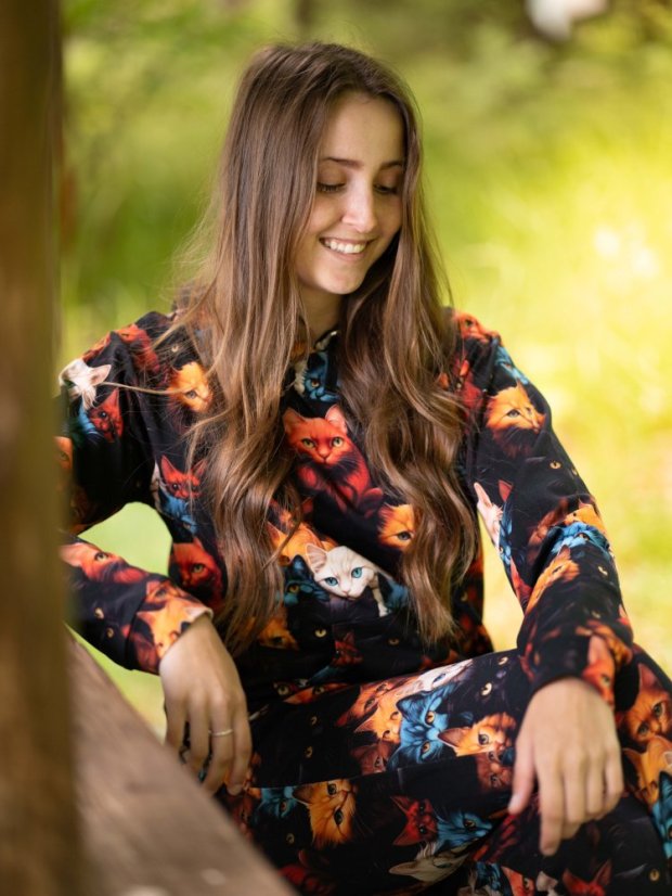 Dámská tepláková souprava, divoké kočky