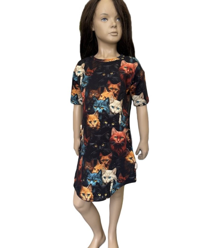 Dámské šaty UNI, divoké kočky