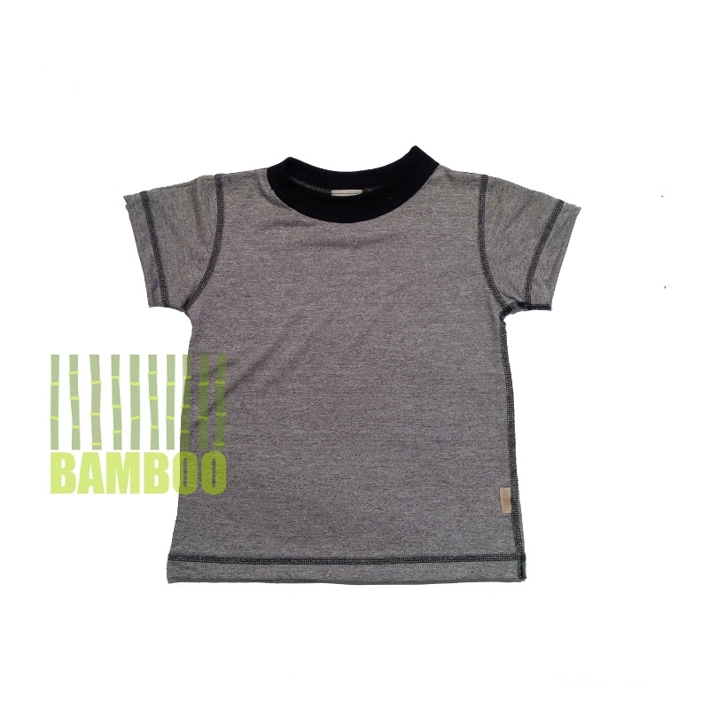 Pánské tričko krátký rukáv BAMBUS FLAT šedý melír (Velikost XS pánské)
