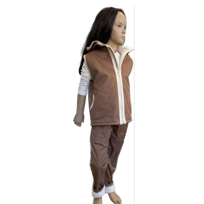 Detská softshellová vesta BARÁNEK NUTS