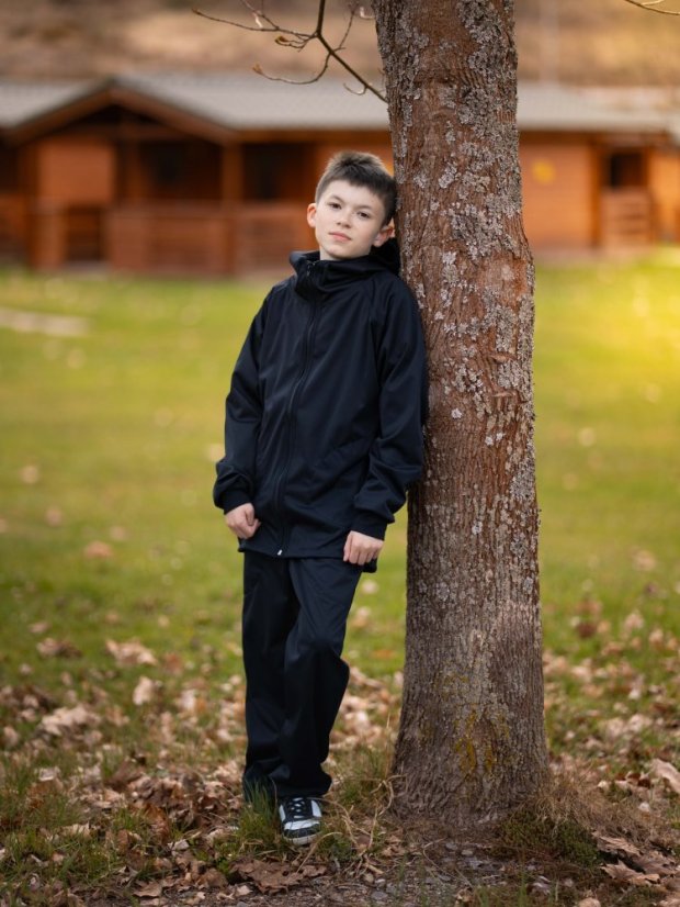 Dětská softshellová bunda s fleecem elastická