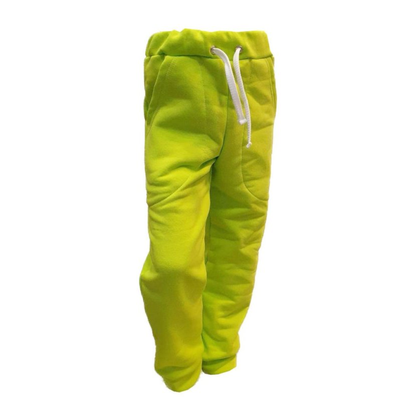 Dámské tepláky teplé, zelená limetka