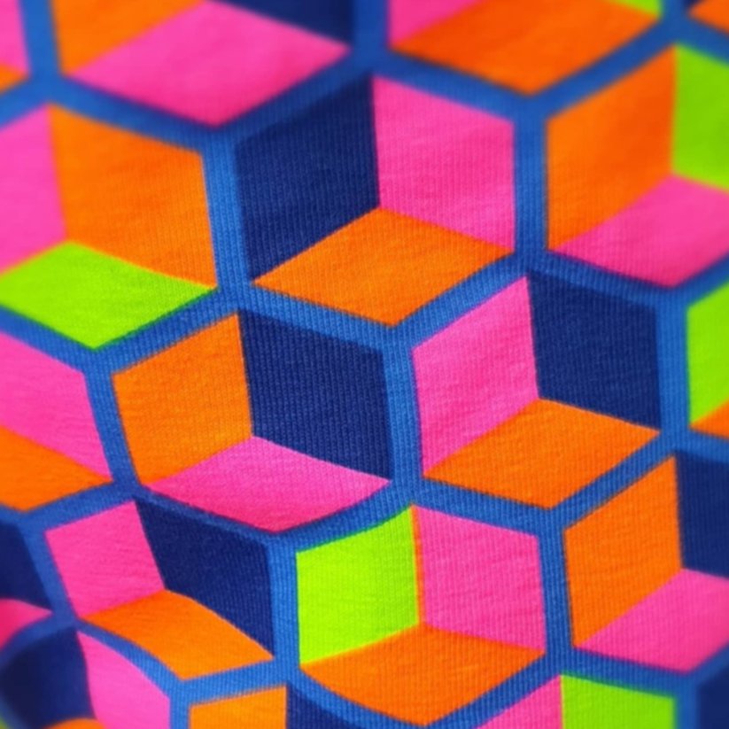 neon cubes