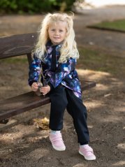 Dětské softshellové kalhoty KLASIK s fleecem, černá klasika