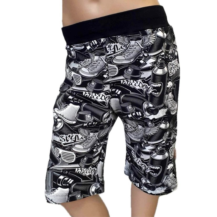 Pánské kraťasy DIGI FREEDOM B&W