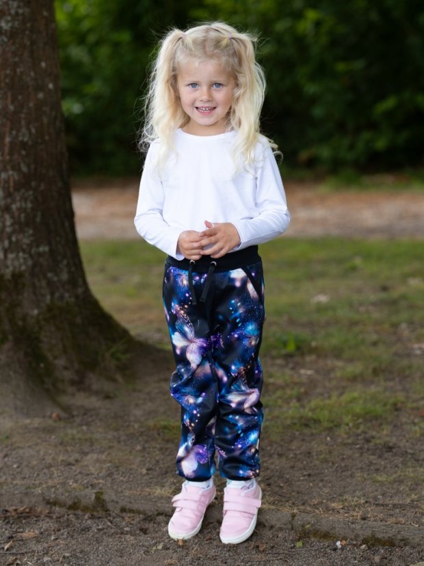 Dětské softshellové kalhoty THIN bez fleecu